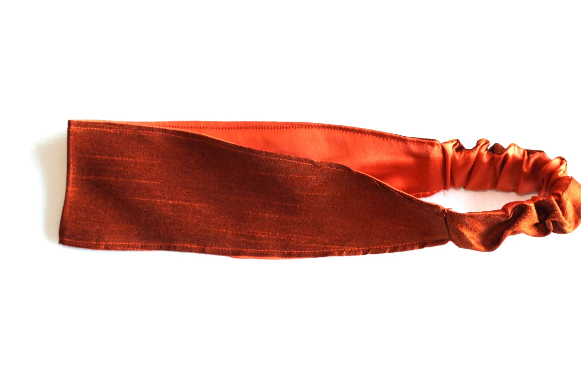 1213. Silk Burnt Orange Headband (Soft)