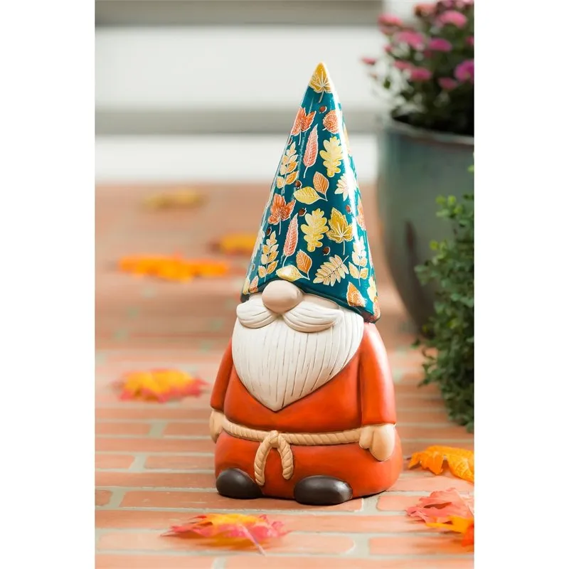 14"H Ceramic Fall Harvest Gnome Garden Statuary,2cg421