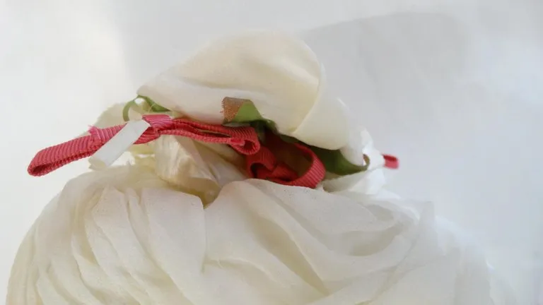 1960s Yves Saint Laurent Rose Fascinator