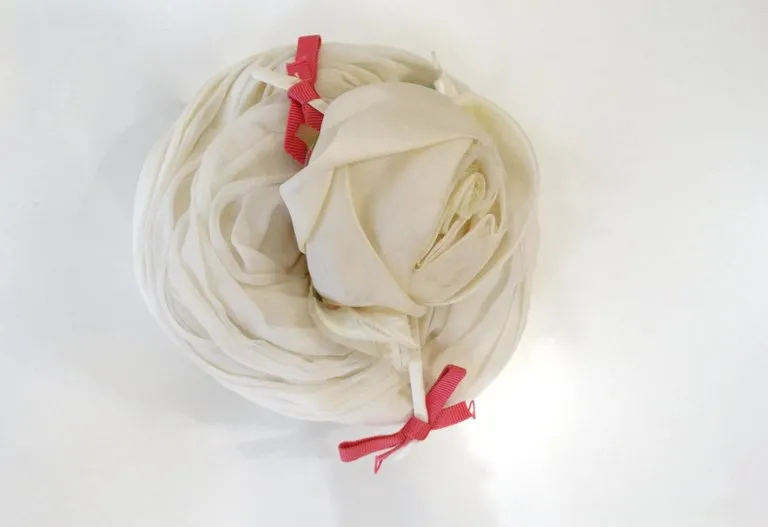 1960s Yves Saint Laurent Rose Fascinator