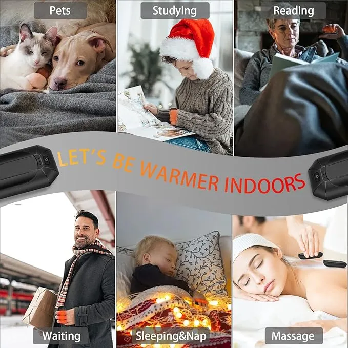 2 Pack 𝐇𝐚𝐧𝐝 𝐖𝐚𝐫𝐦𝐞𝐫𝐬 Rechargeable,Portable Electric Hand Warmers Reusable,USB Handwarmers,Outdoor/Indoor/Working/Studying/Camping/Hunting/Golf/Pain Relief/Game/Warm Gifts for Men Women Kids