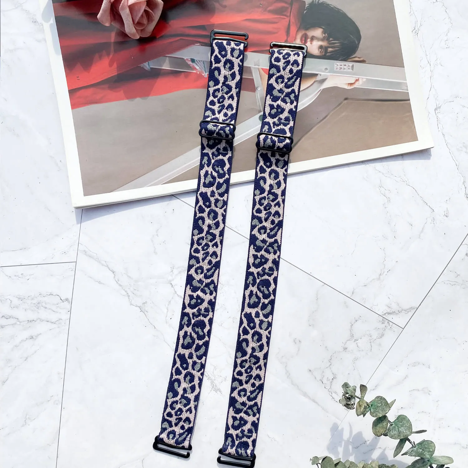Adjustable Wide Leopard Bra Strap 2.5cm Width Bra Strap Bracelet