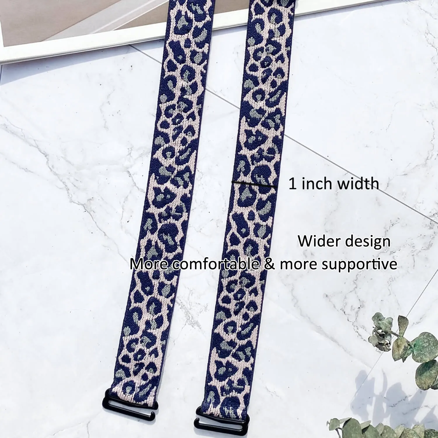 Adjustable Wide Leopard Bra Strap 2.5cm Width Bra Strap Bracelet