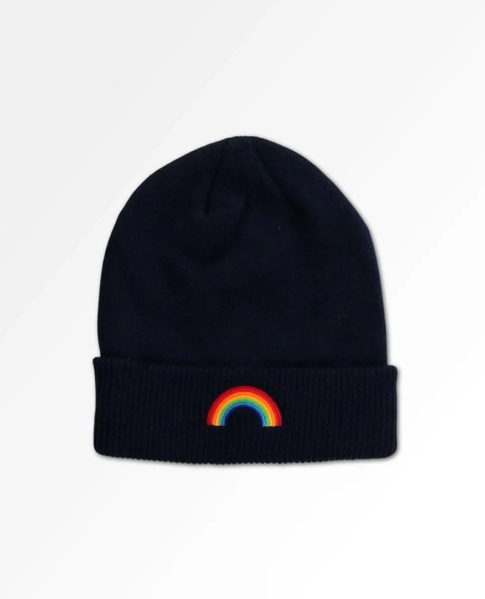 AN Rainbow Beanie Black