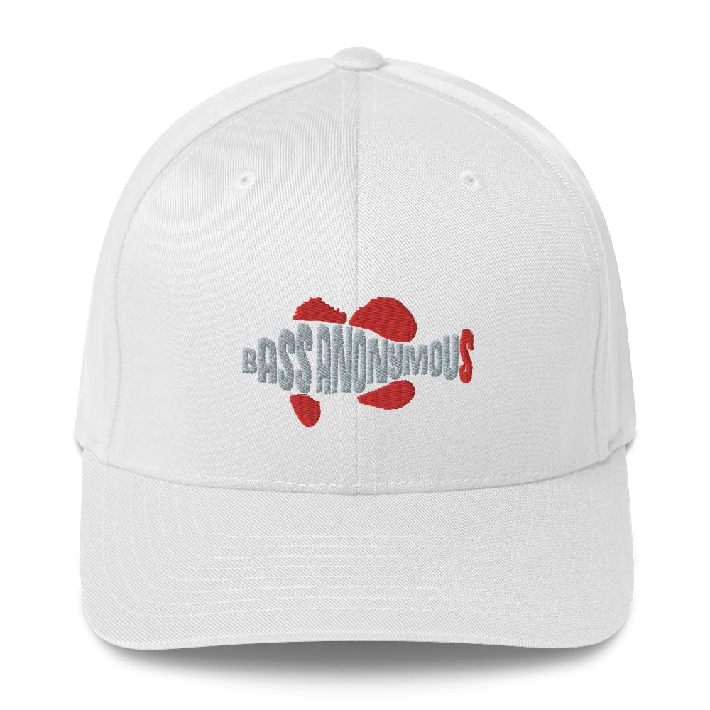 Bass Anonymous Swimlogo  Gray with Red fins and tail Structured Twill Cap
