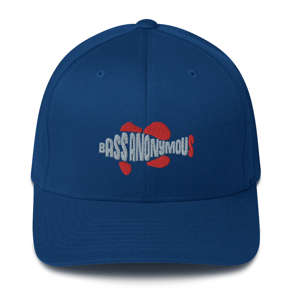 Bass Anonymous Swimlogo  Gray with Red fins and tail Structured Twill Cap