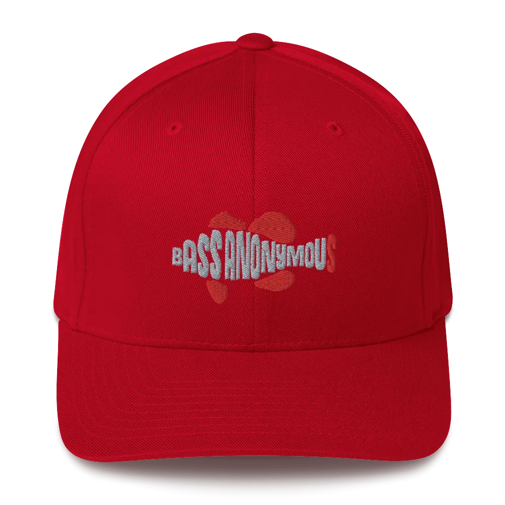 Bass Anonymous Swimlogo  Gray with Red fins and tail Structured Twill Cap