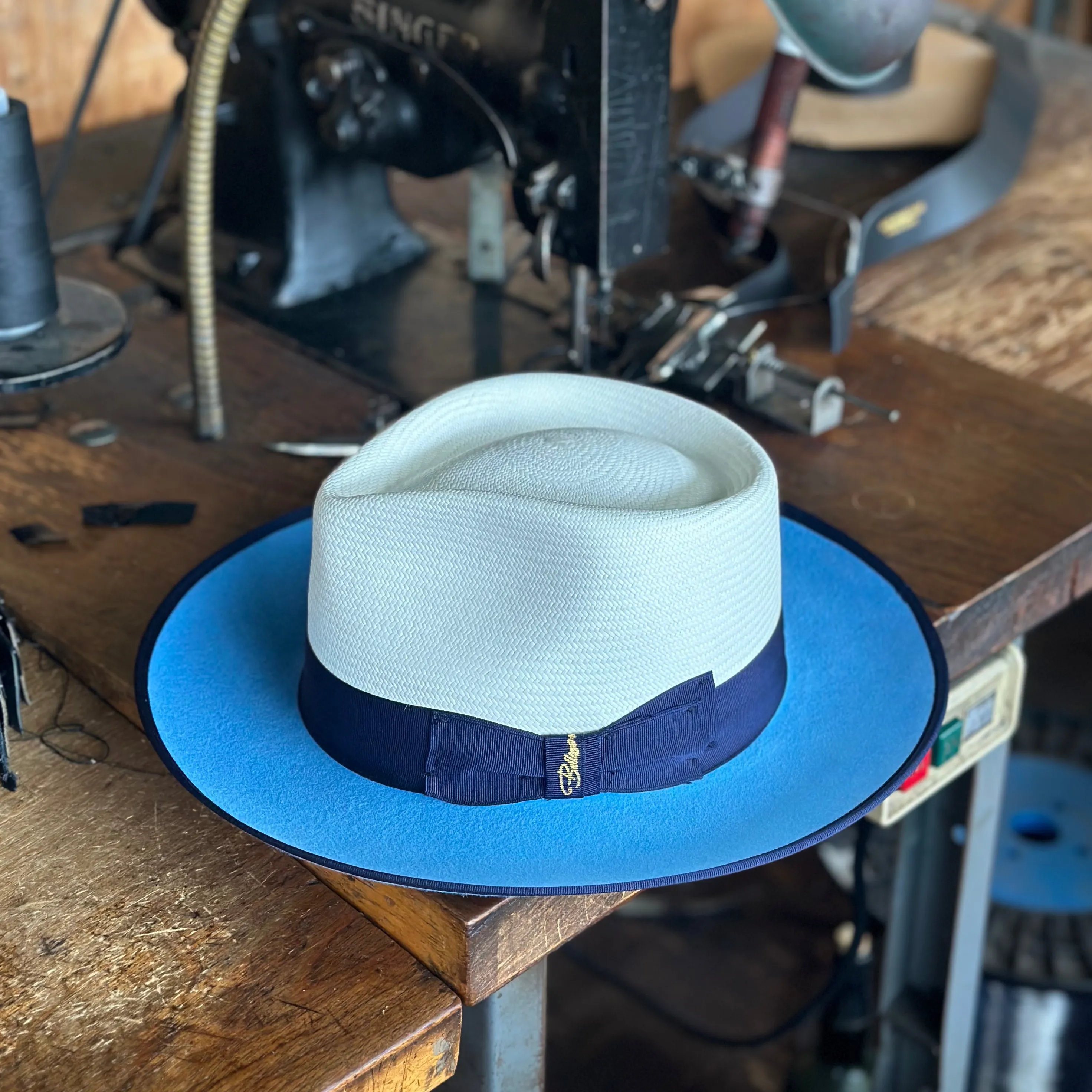 Bellissimo Exclusive Panama and Felt Two Tone Fox [Powder Blue]