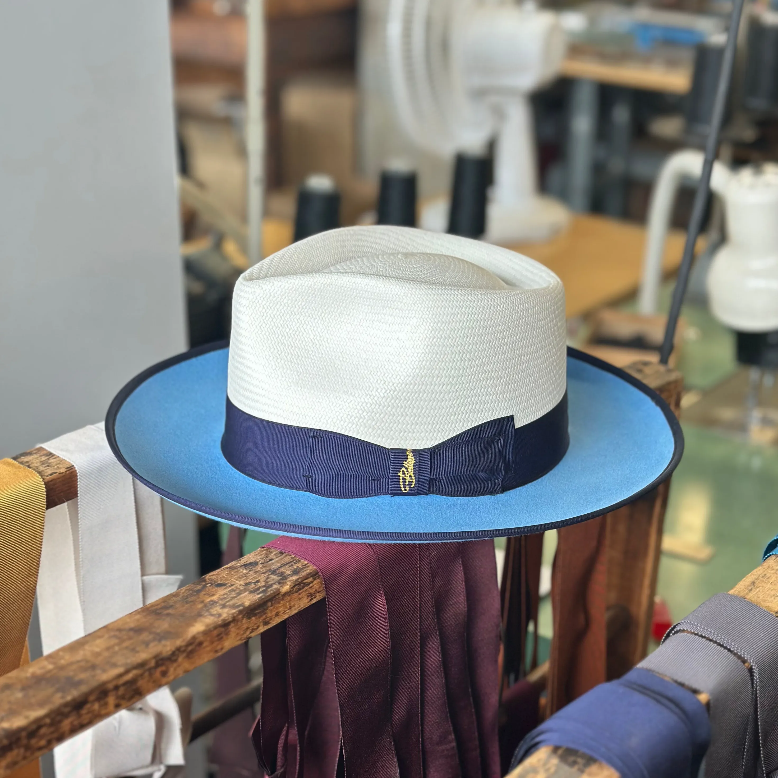 Bellissimo Exclusive Panama and Felt Two Tone Fox [Powder Blue]