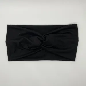 Black Snug Fit Twist Headband