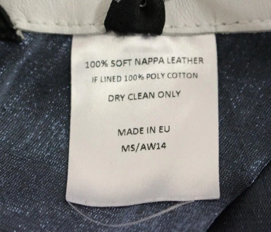 Blue Black Soft Nappa Leather Shorts