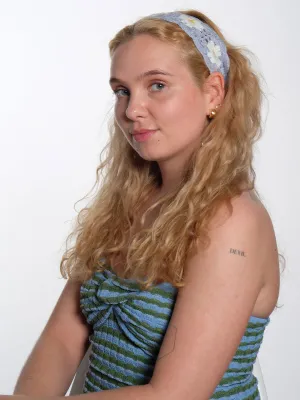 Bohemian Headband - White Sunflower