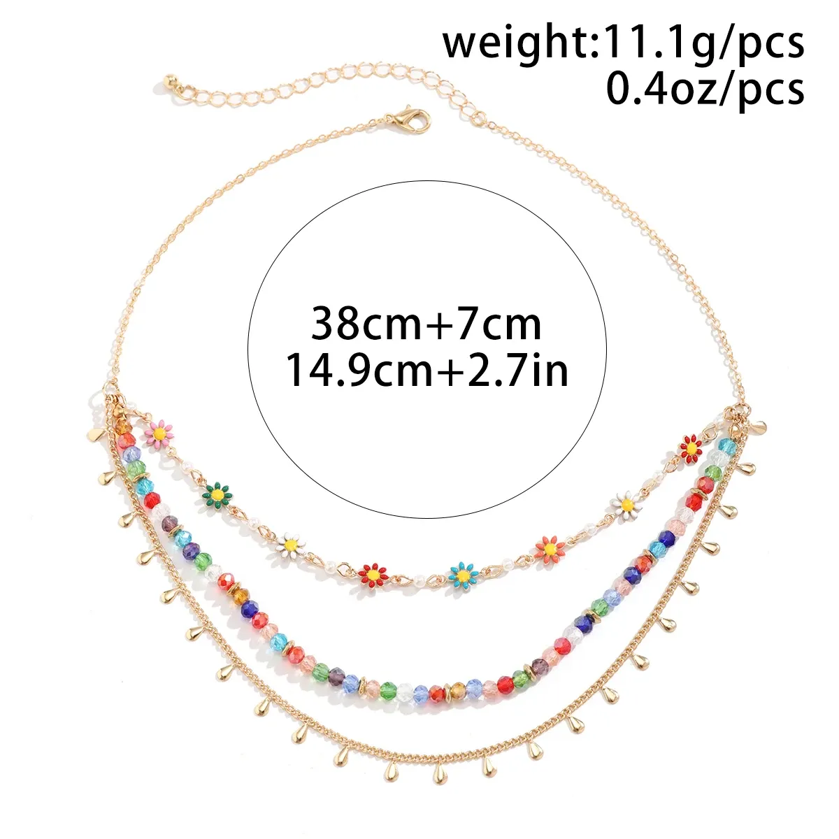 Boho Flower Chain Clavicle Necklace