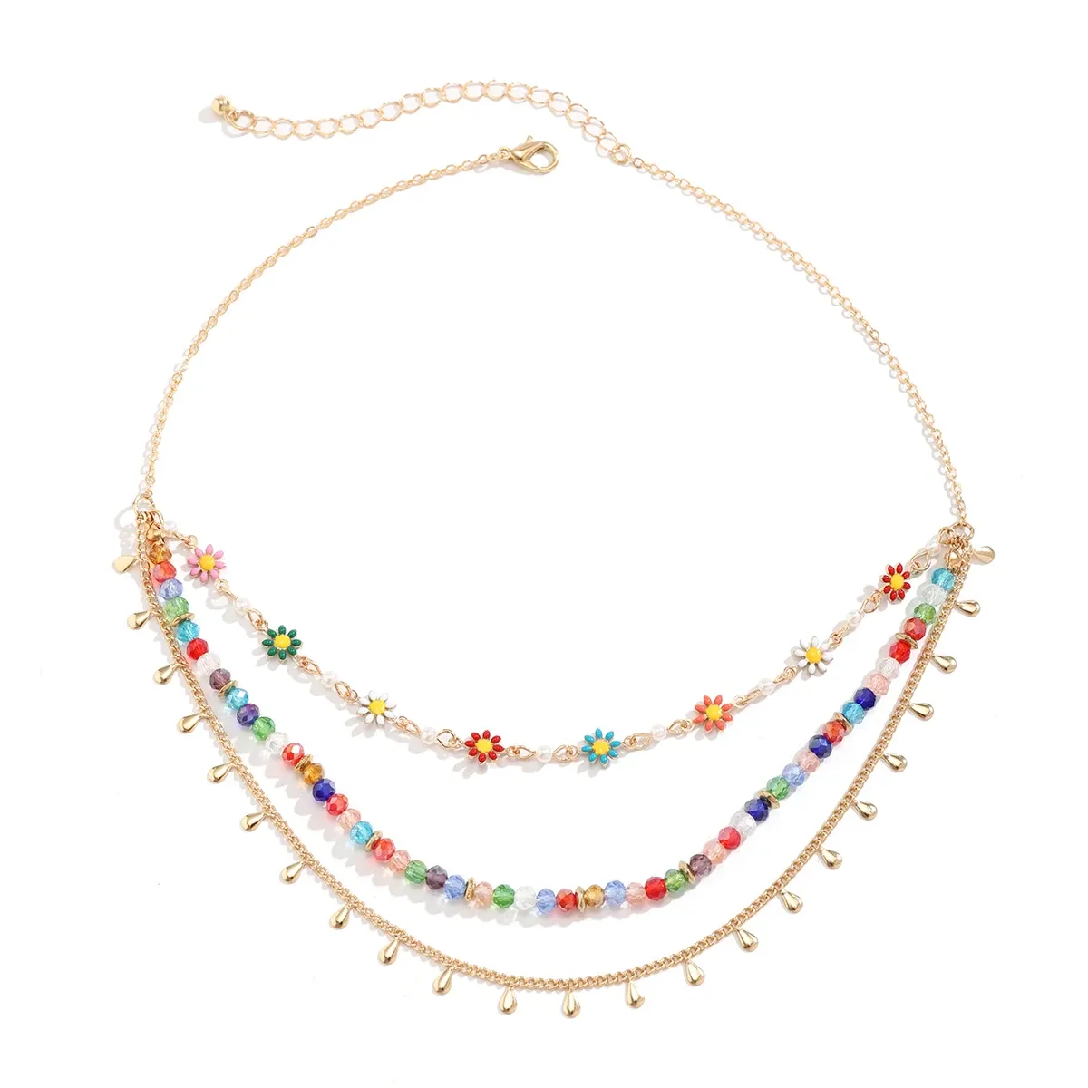 Boho Flower Chain Clavicle Necklace