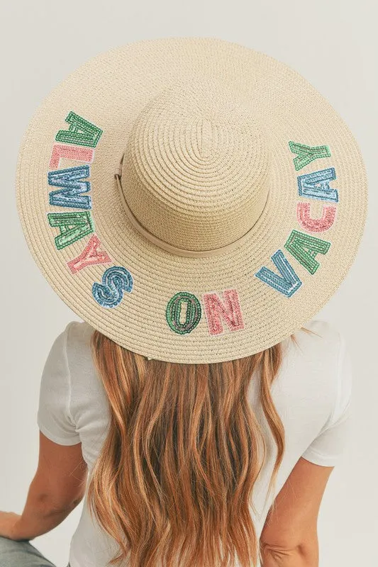 Braided Floppy Hat-Always on Vacay