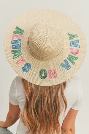 Braided Floppy Hat-Always on Vacay
