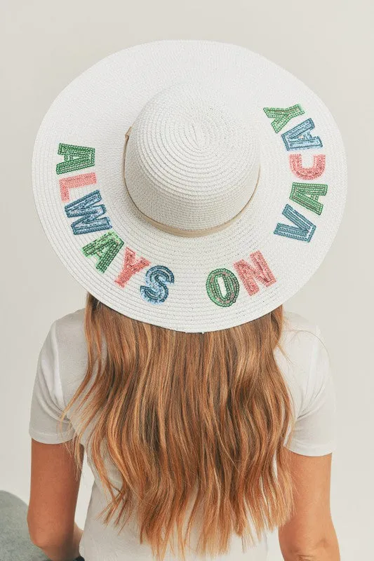 Braided Floppy Hat-Always on Vacay