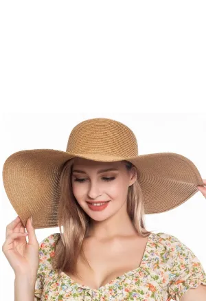 Brittany Floppy Beach Hat-Khaki