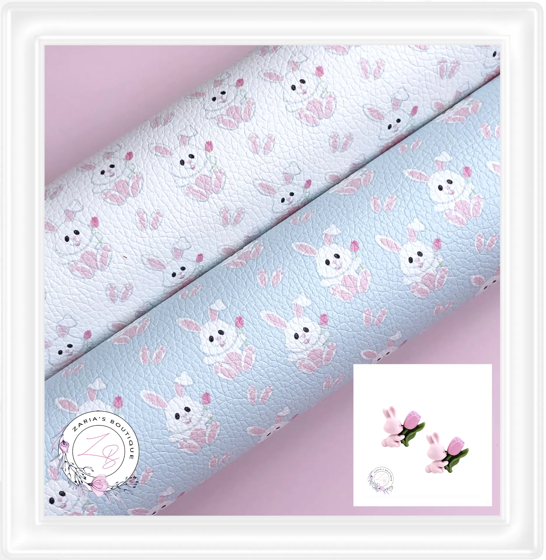 ⋅ Bunny Footprints ⋅ Premium Exclusive Vegan Faux Leather