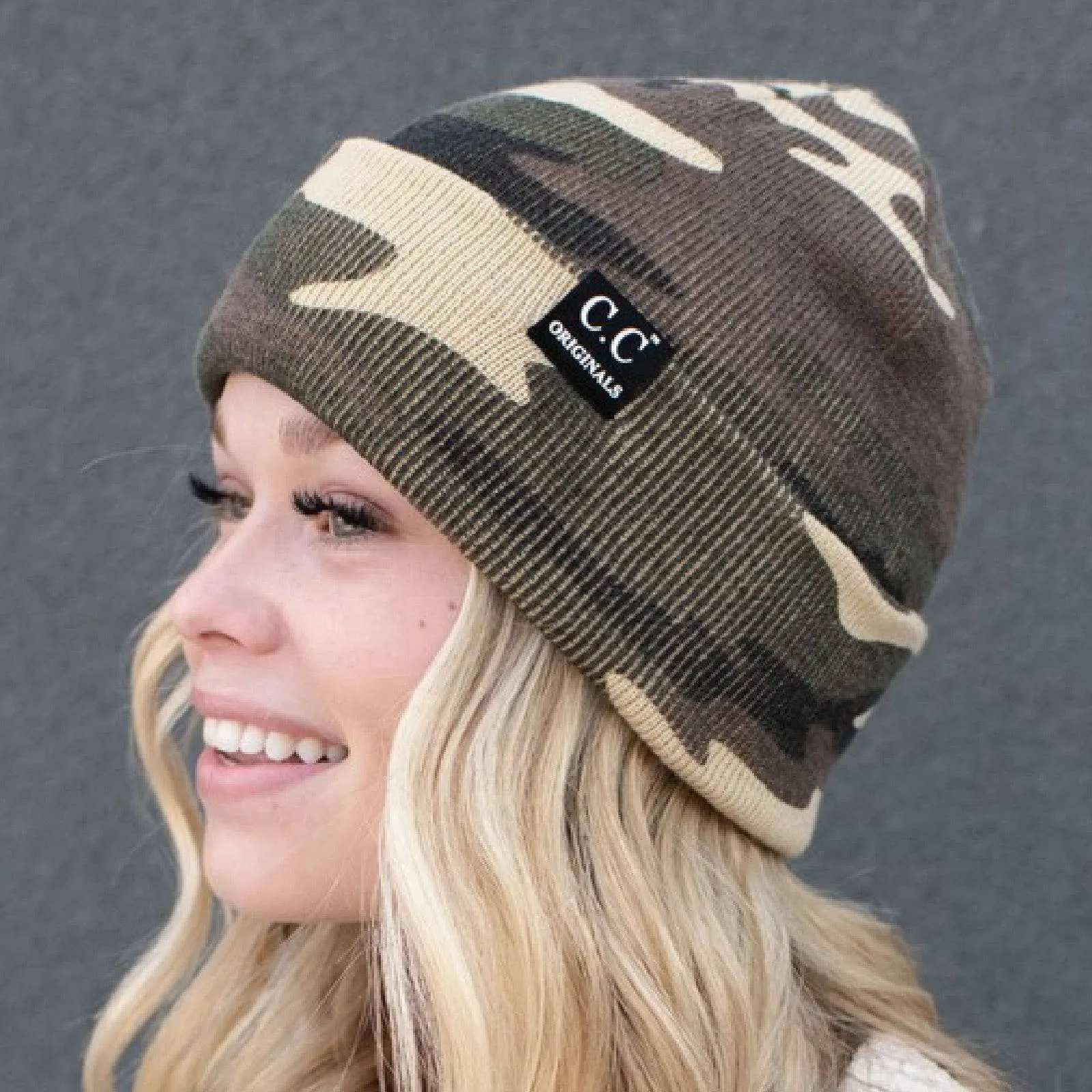 CC Camo Outdoor Adventure Fashion Trendy Print Beanies