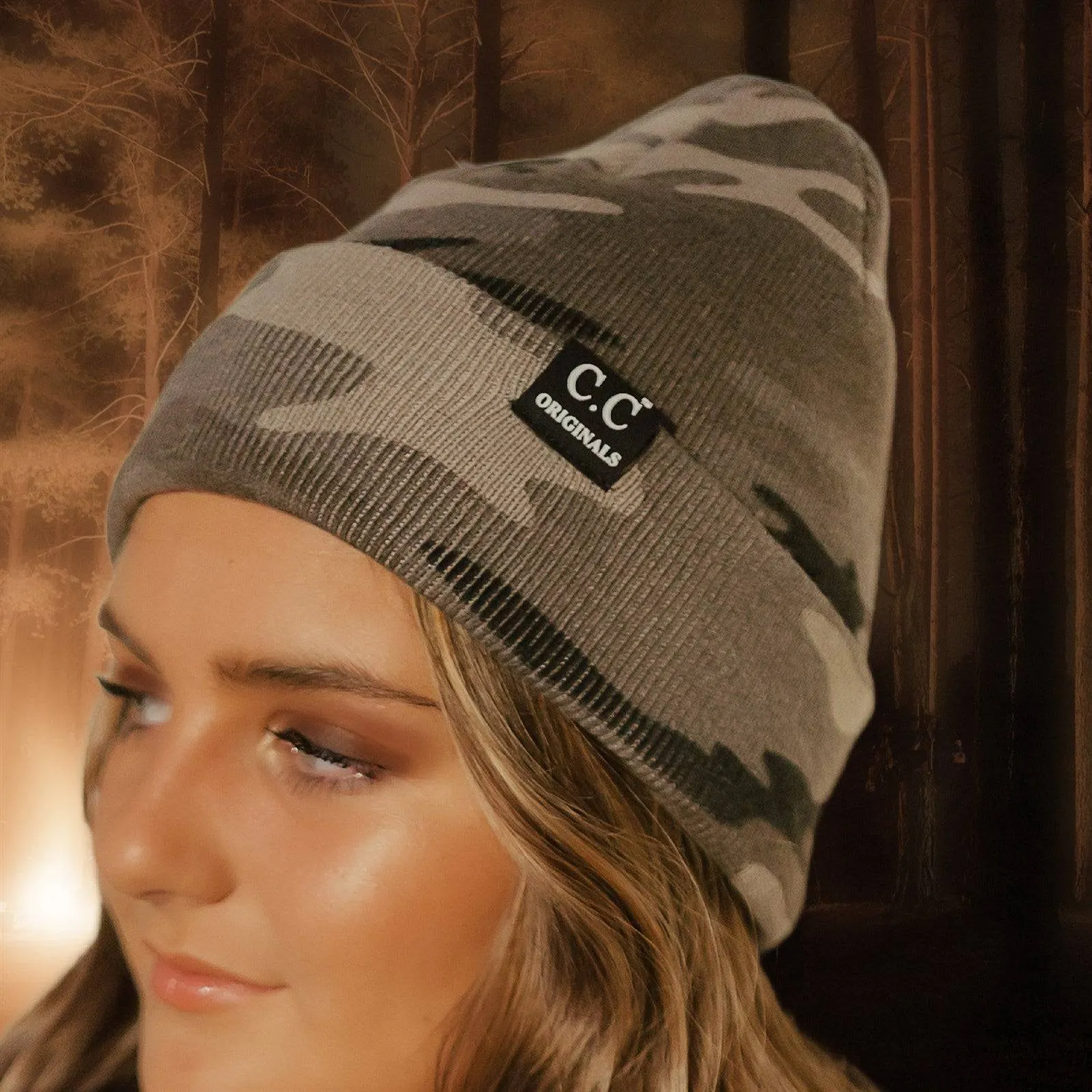 CC Camo Outdoor Adventure Fashion Trendy Print Beanies