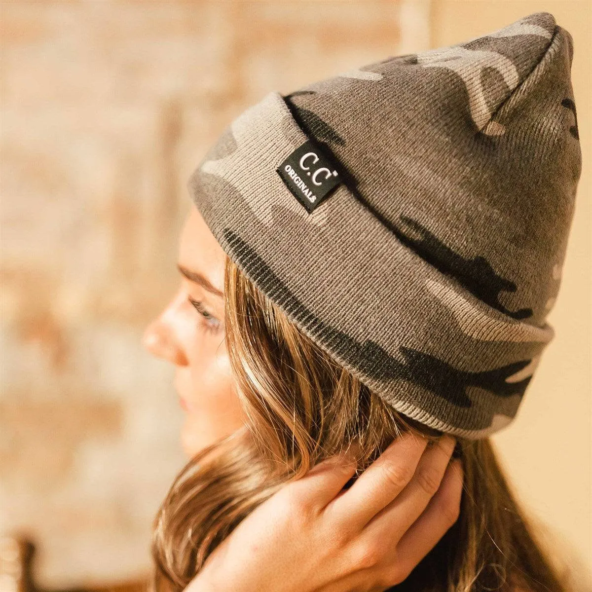 CC Camo Outdoor Adventure Fashion Trendy Print Beanies