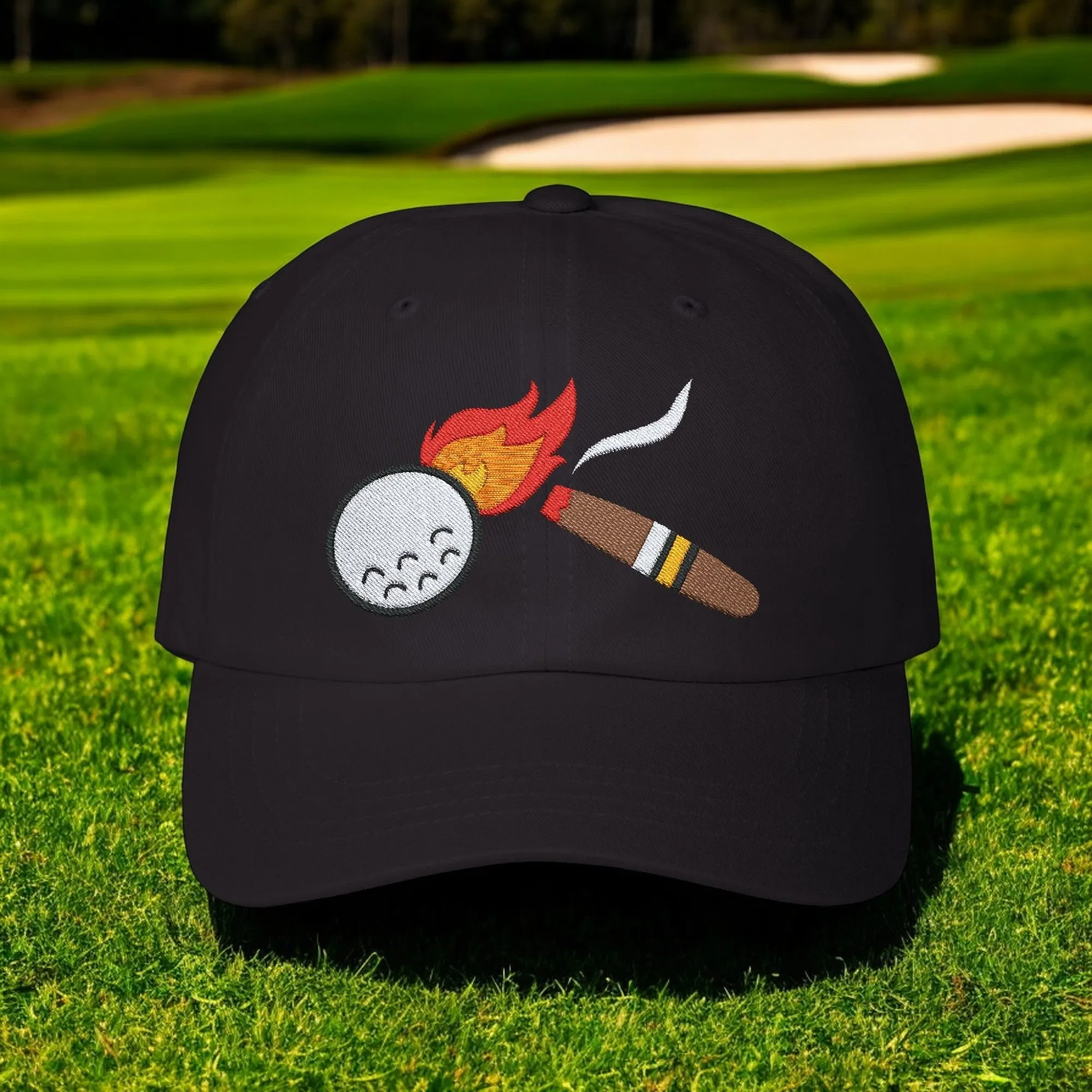 Cigar Golf Ball Flame Hat