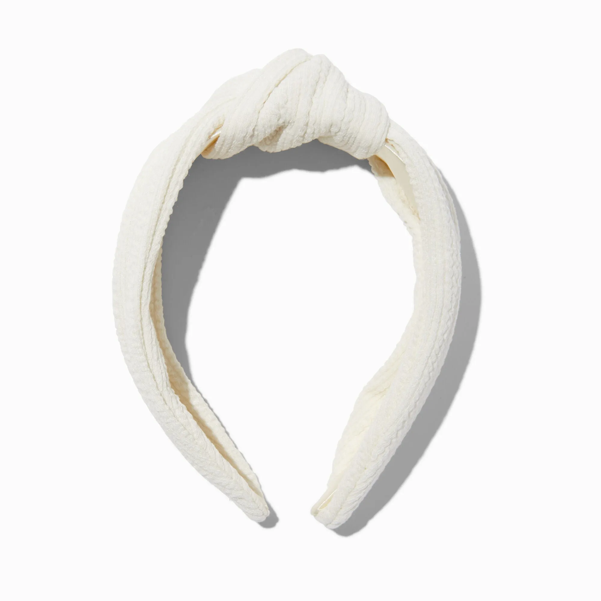 Claire's Crinkle Knotted Headband | Ivory