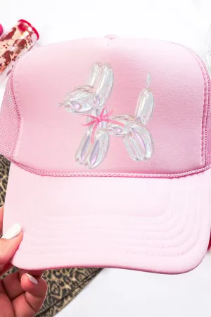 Coquette Balloon Dog Otto Soft Pink Foam Front Trucker Hat