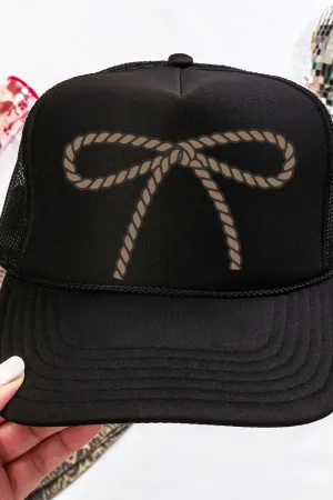 Coquette Rope-It Otto Black Foam Front Trucker Hat