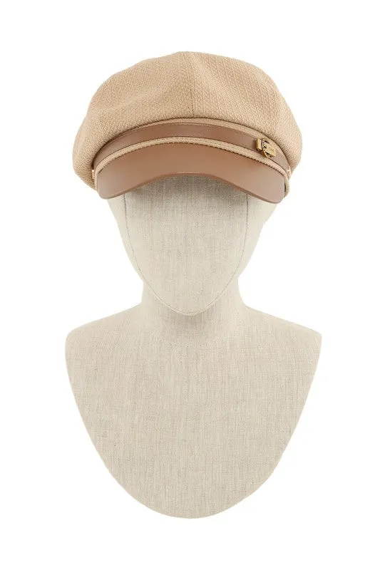 Dashing Beige Beret Cap