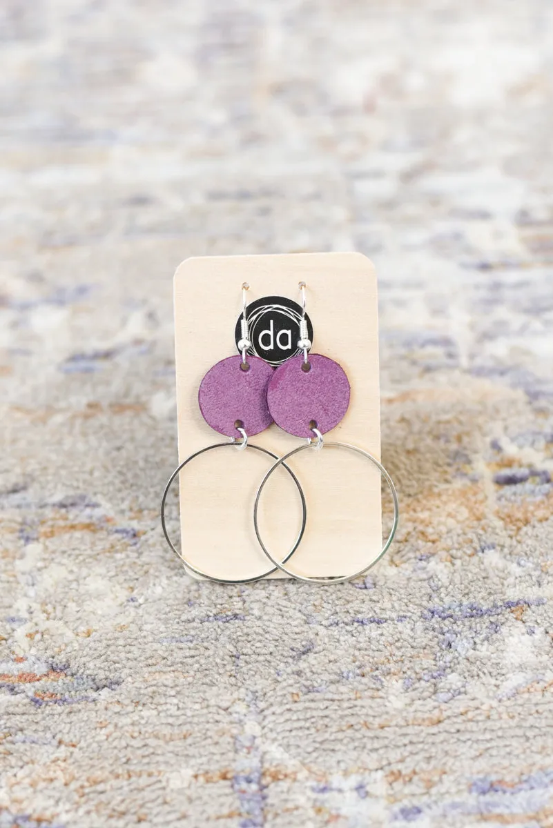 Deer Addie Leather & Metal Earring - Large