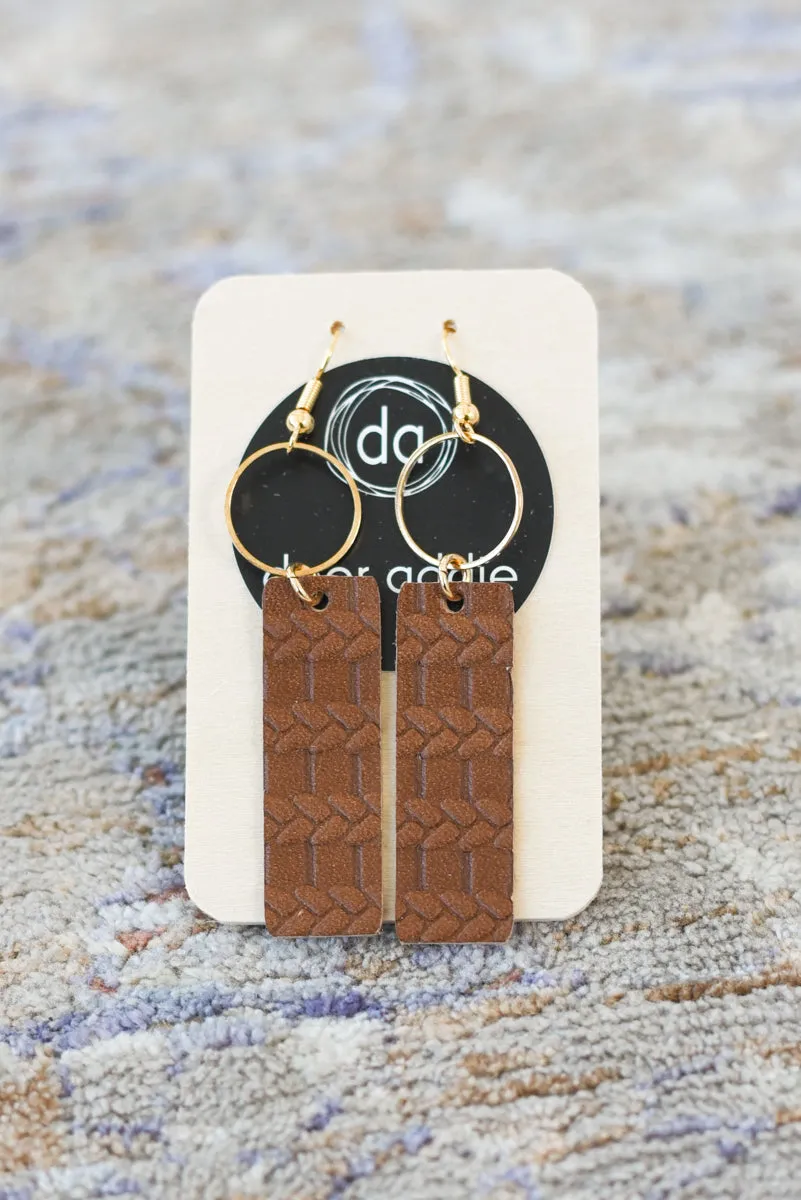 Deer Addie Leather & Metal Earring - Large