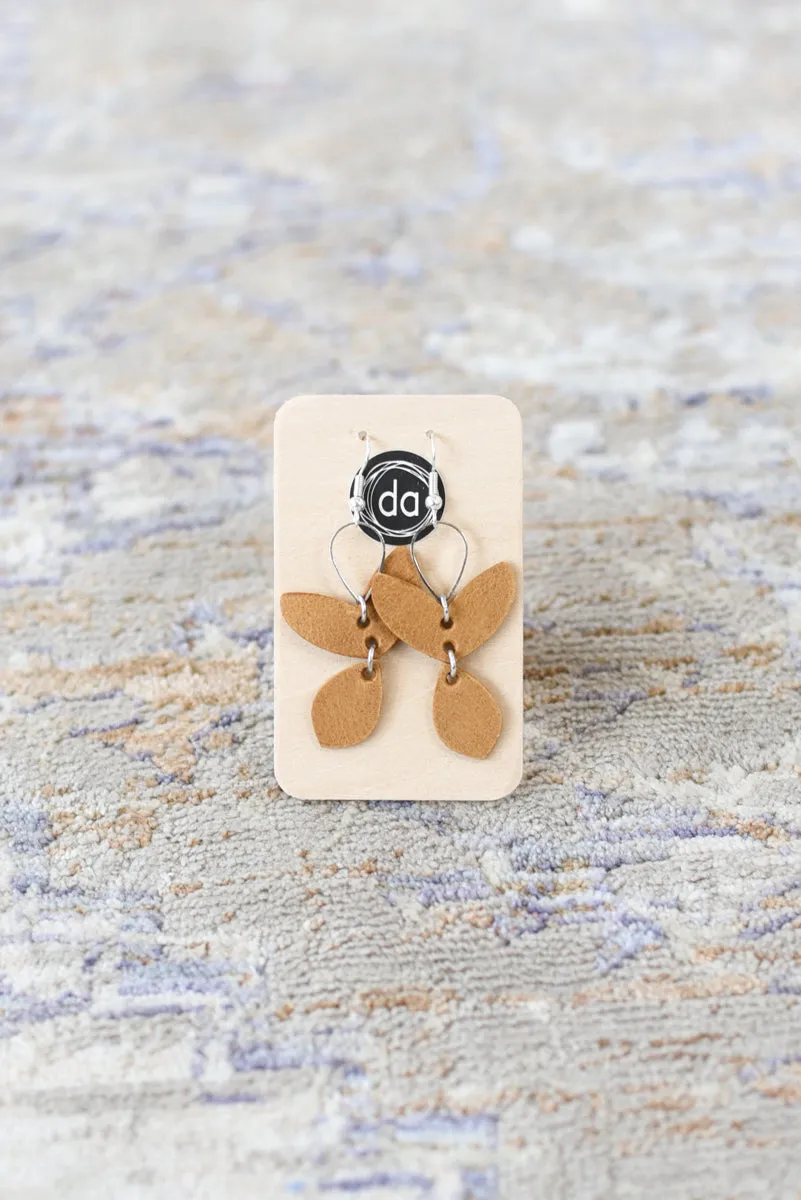 Deer Addie Leather & Metal Earring - Large