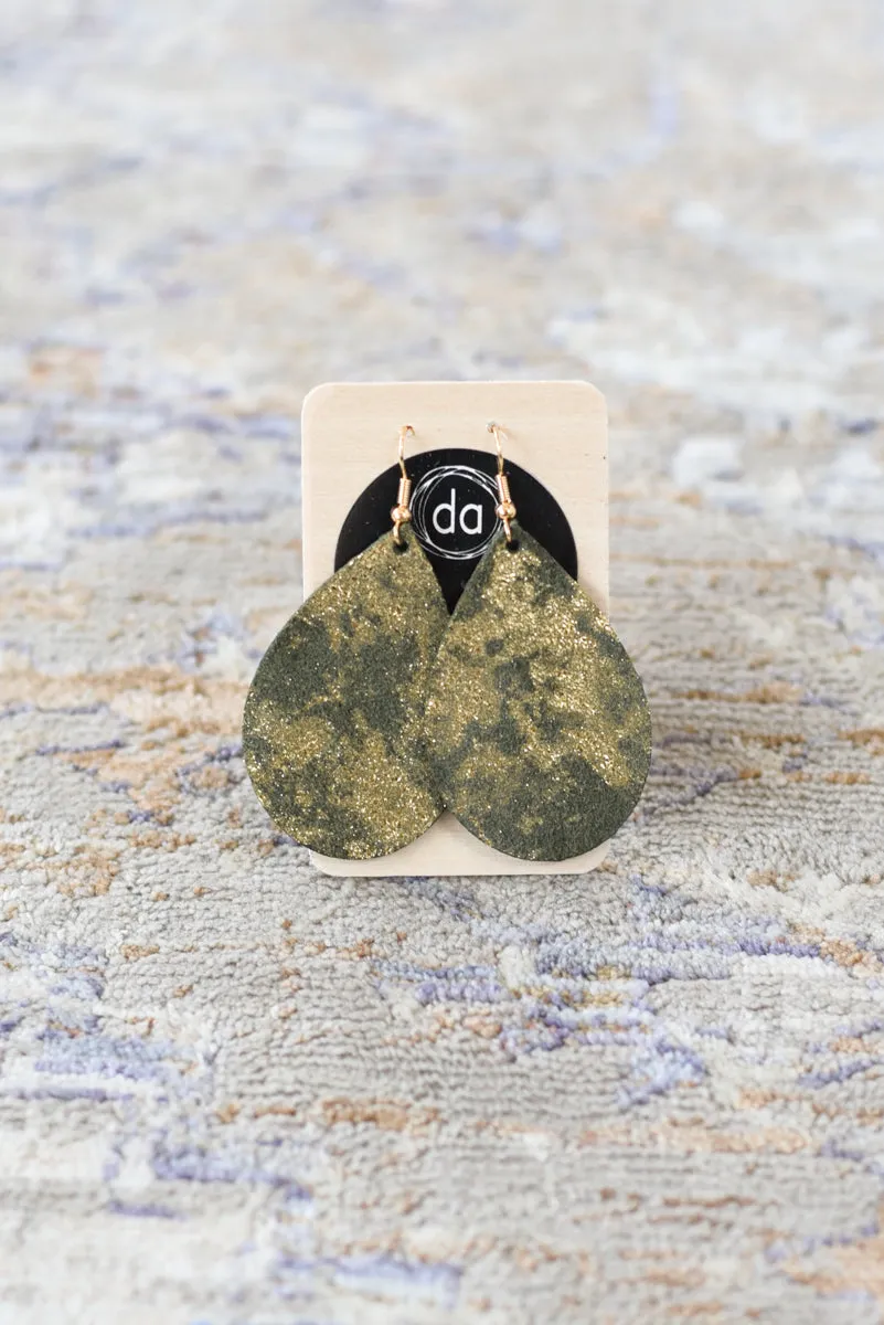 Deer Addie Leather & Metal Earring - Large