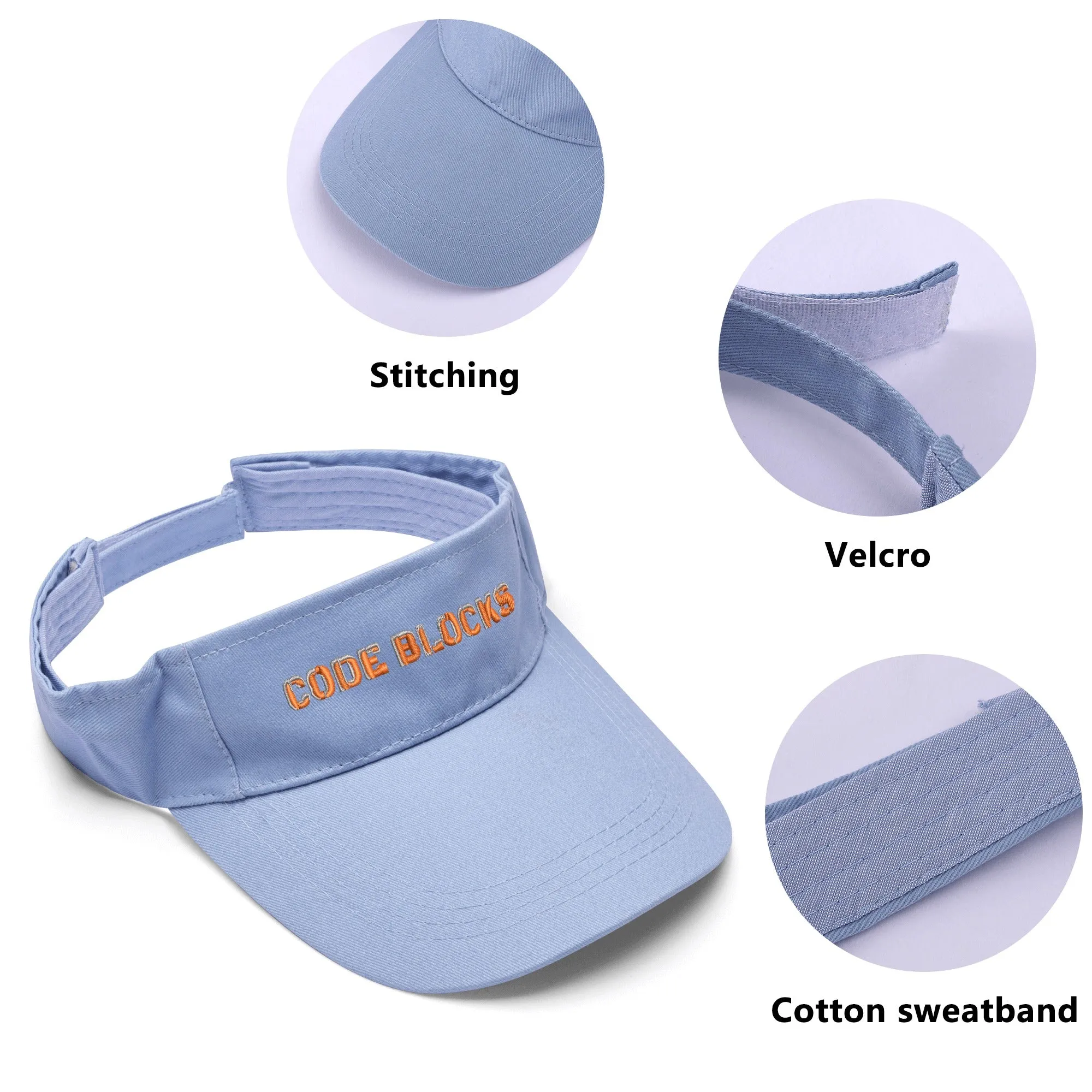 Embroidered Sun Visor Caps