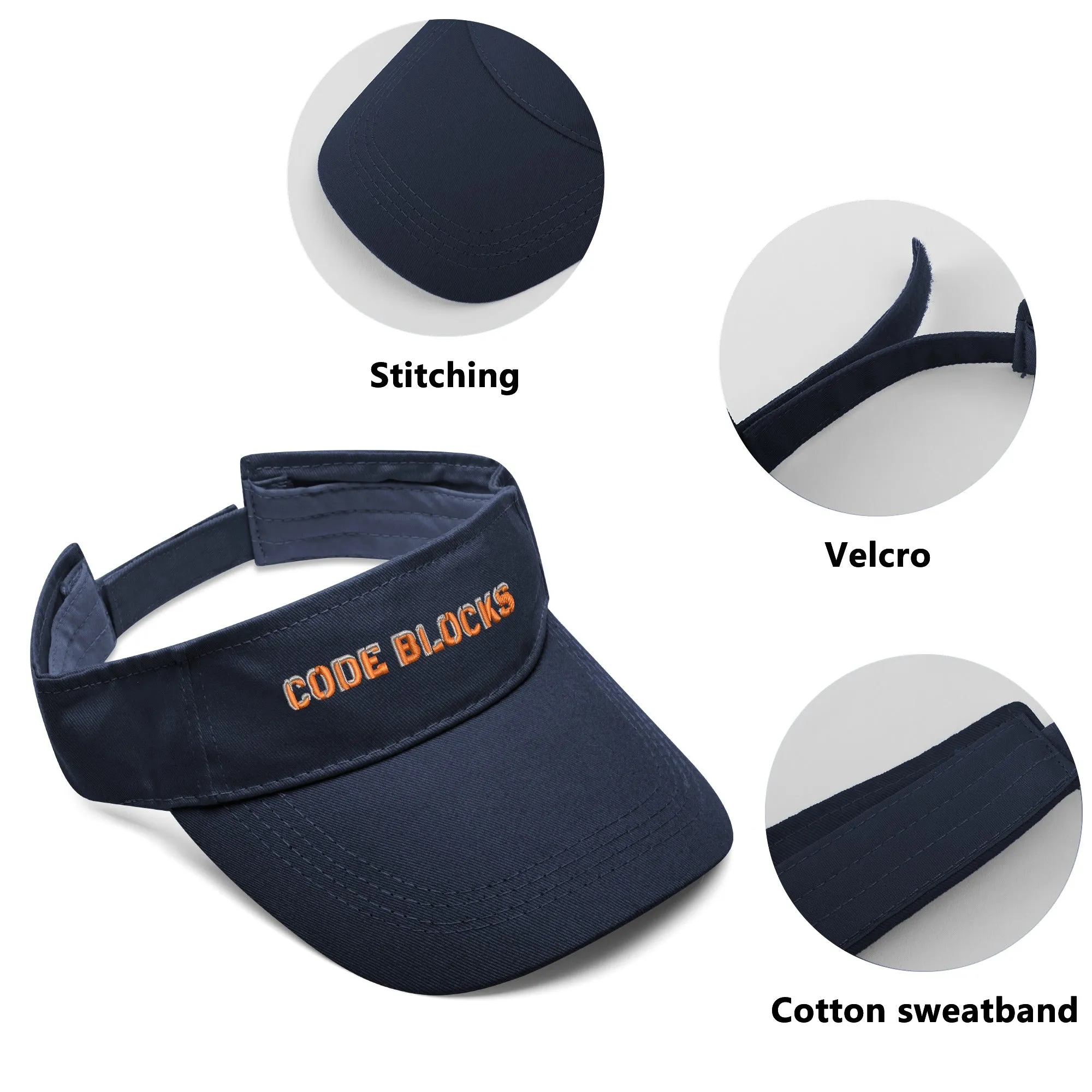 Embroidered Sun Visor Caps