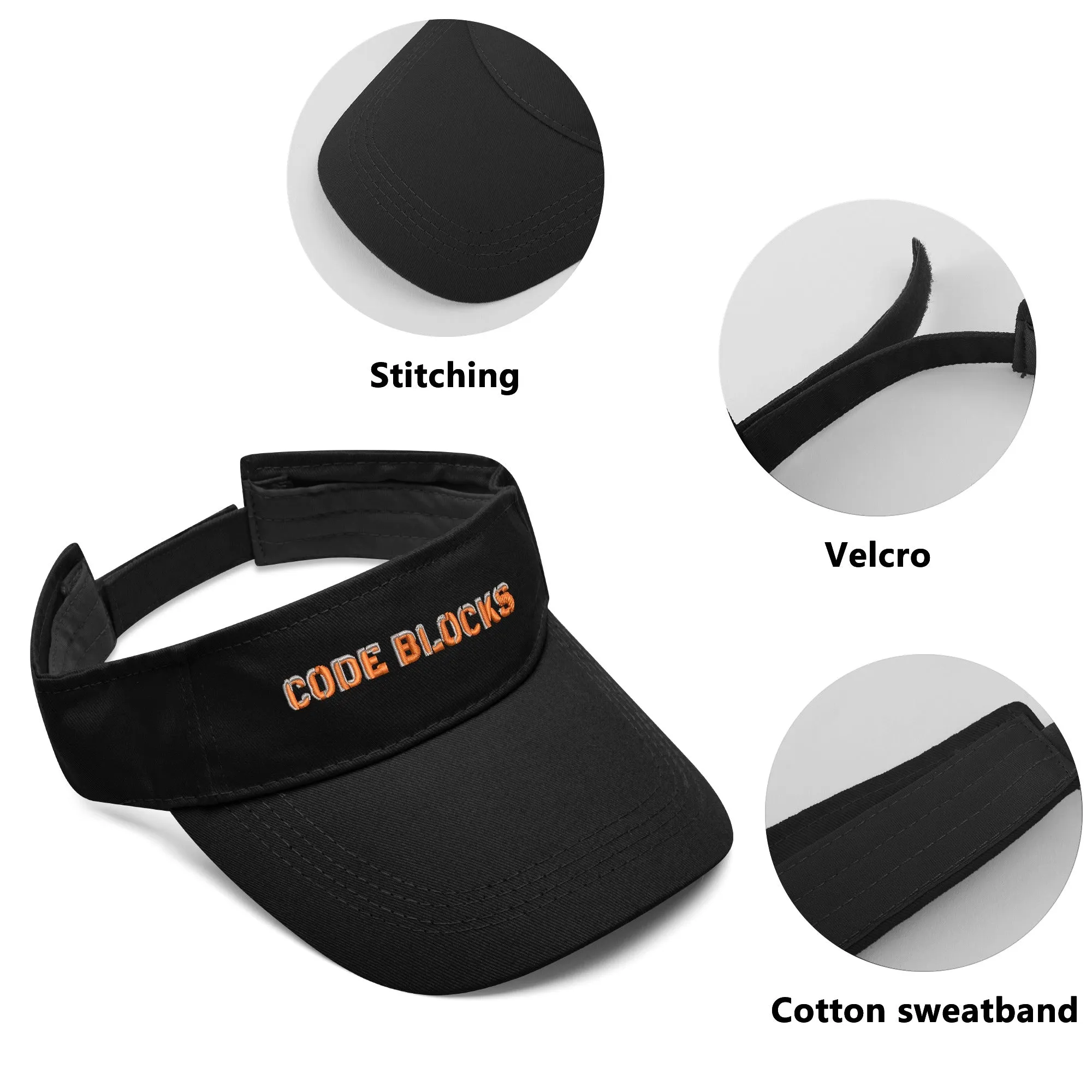 Embroidered Sun Visor Caps