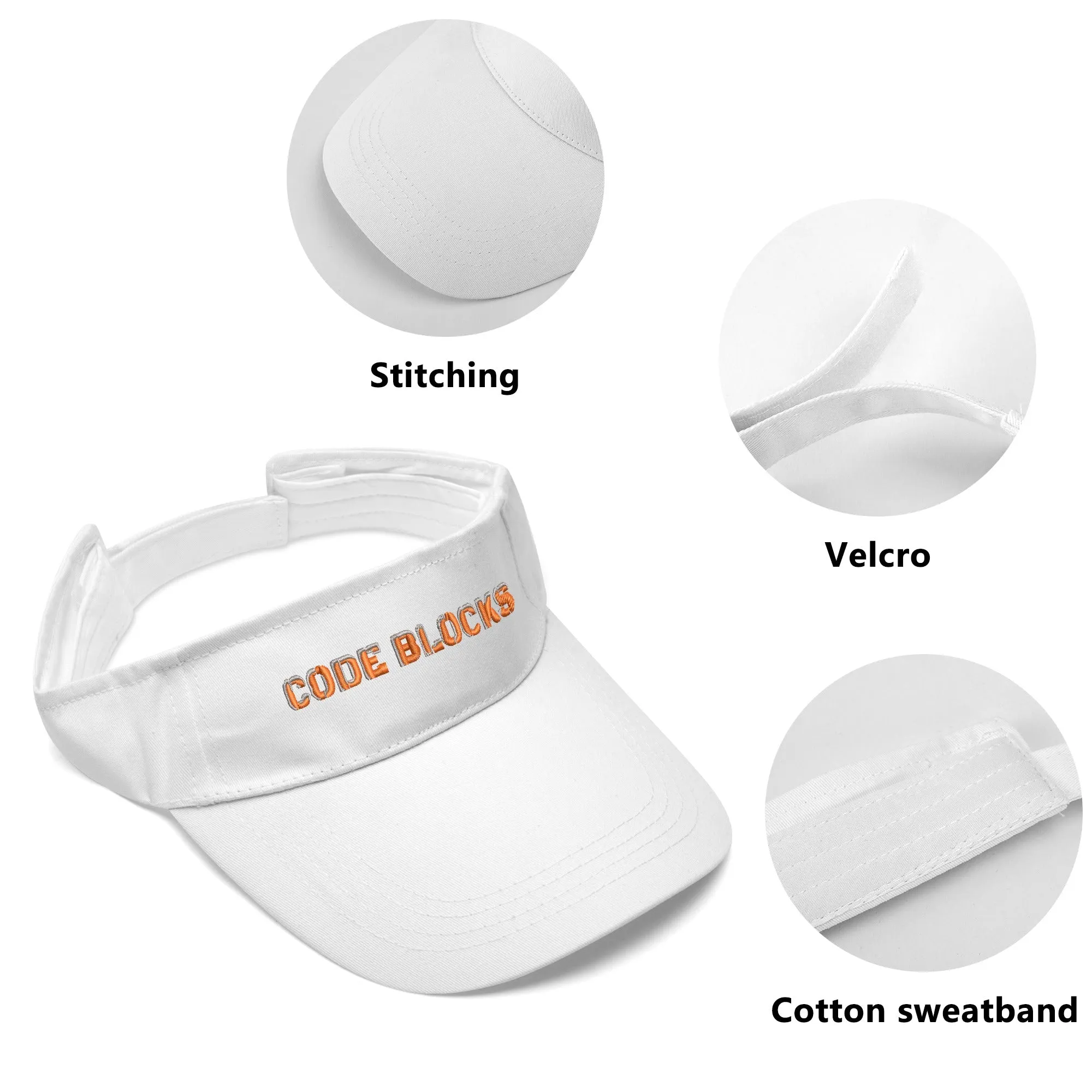Embroidered Sun Visor Caps
