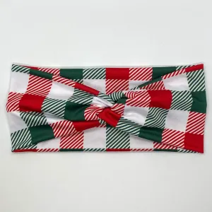 Farmhouse Plaid Twist Headband