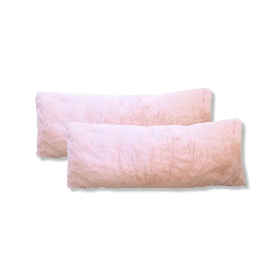 Faux Fur Body Pillow Covers Set of 2