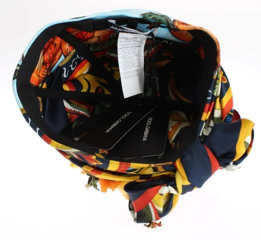 Floral Fruit Roses Crystal Silk Headwear Turbane
