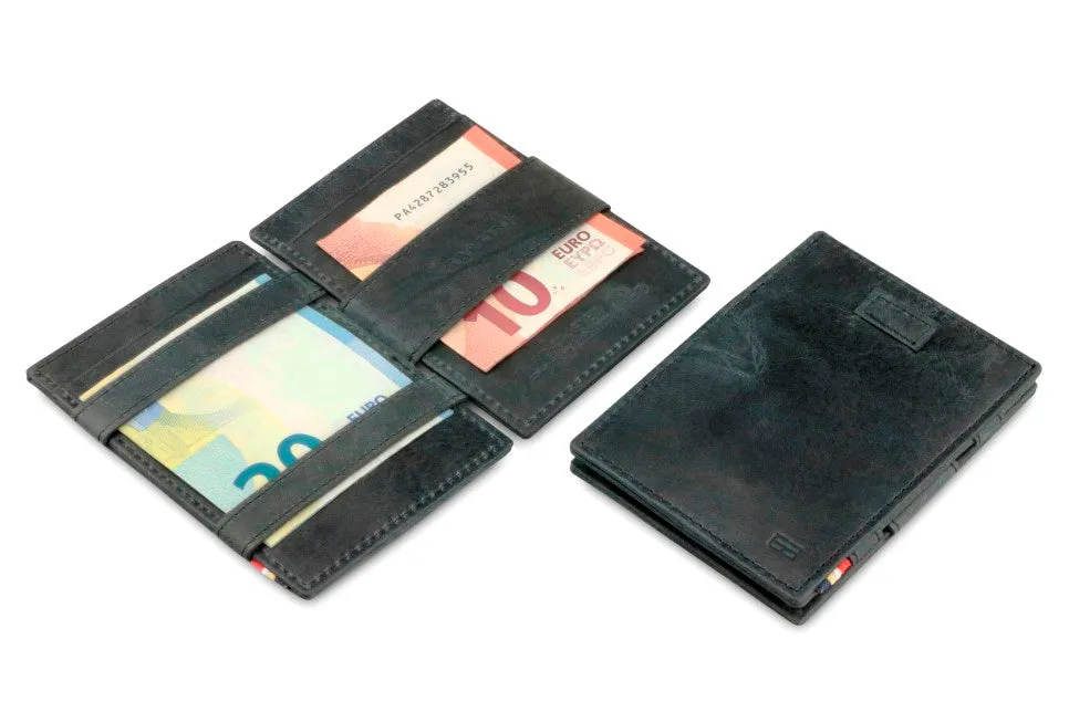 Garzini RFID Leather Magic Wallet Card Sleeves Brushed