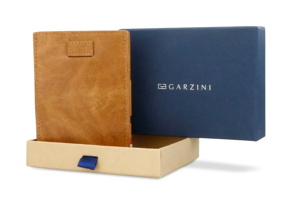 Garzini RFID Leather Magic Wallet Card Sleeves Brushed