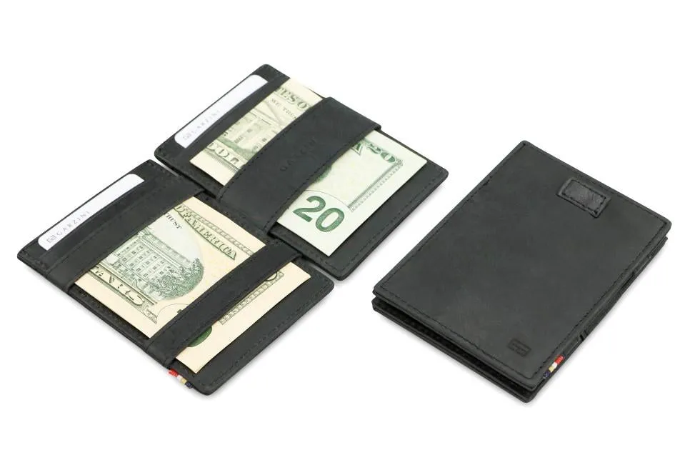 Garzini RFID Leather Magic Wallet Card Sleeves Brushed