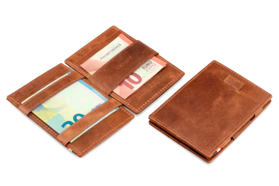 Garzini RFID Leather Magic Wallet Card Sleeves Brushed