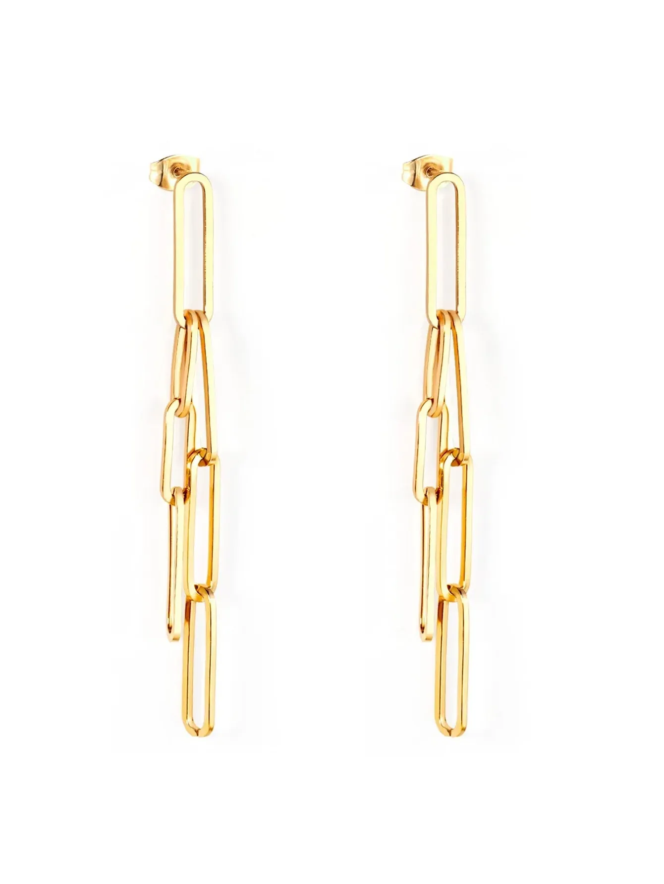 Geometric Metal Long Earrings - FD ⚡