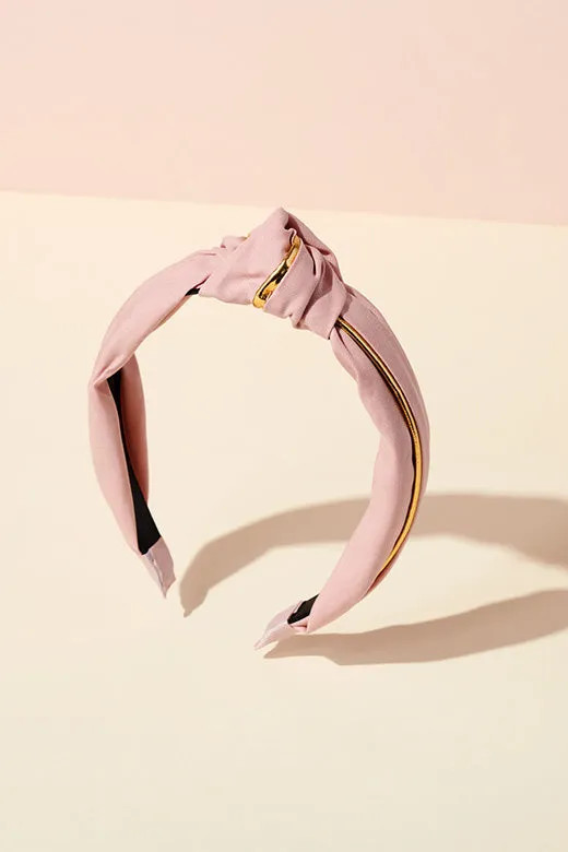 Gilded Band Knotted Fabric Headband