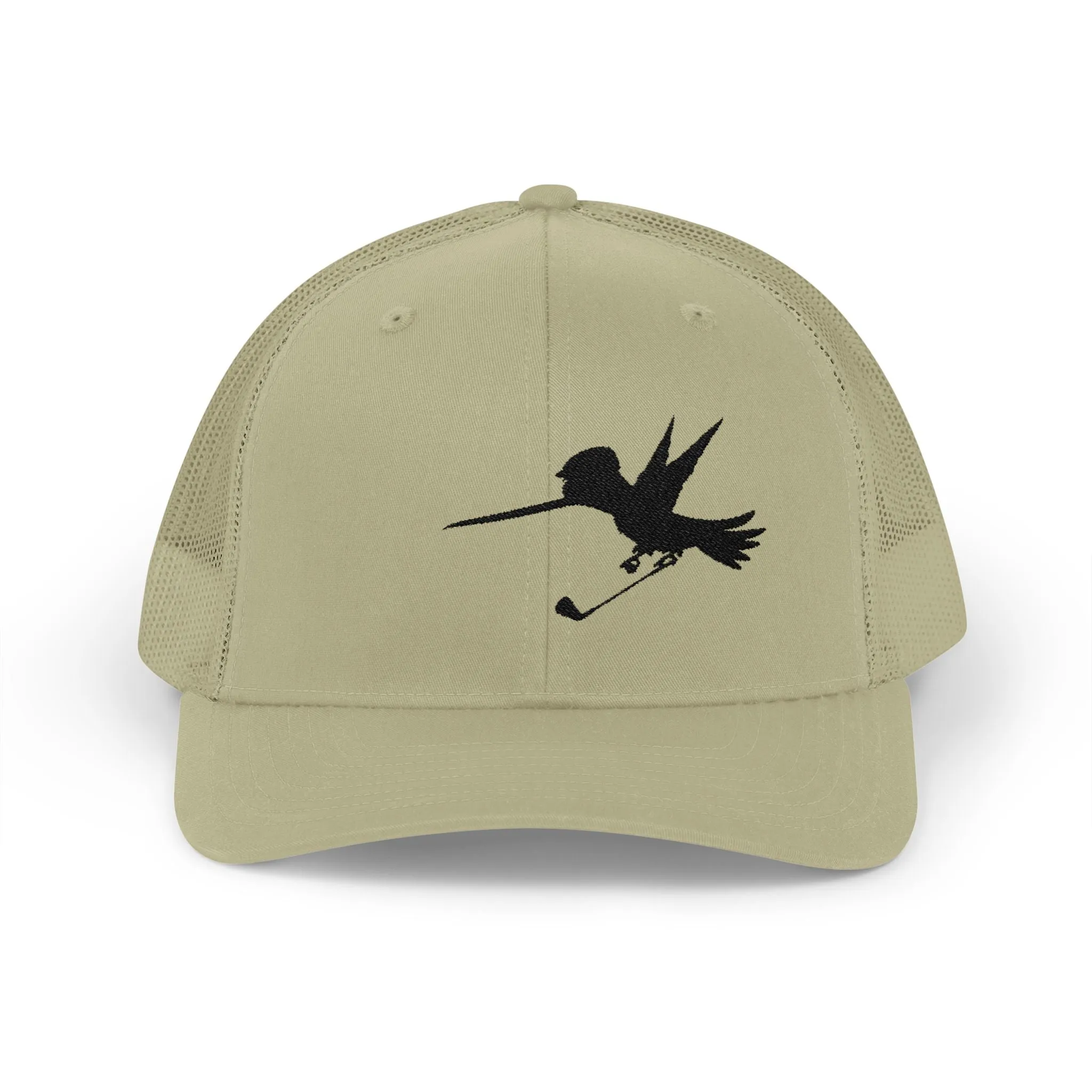Golf Black Embroidered Trucker Hat