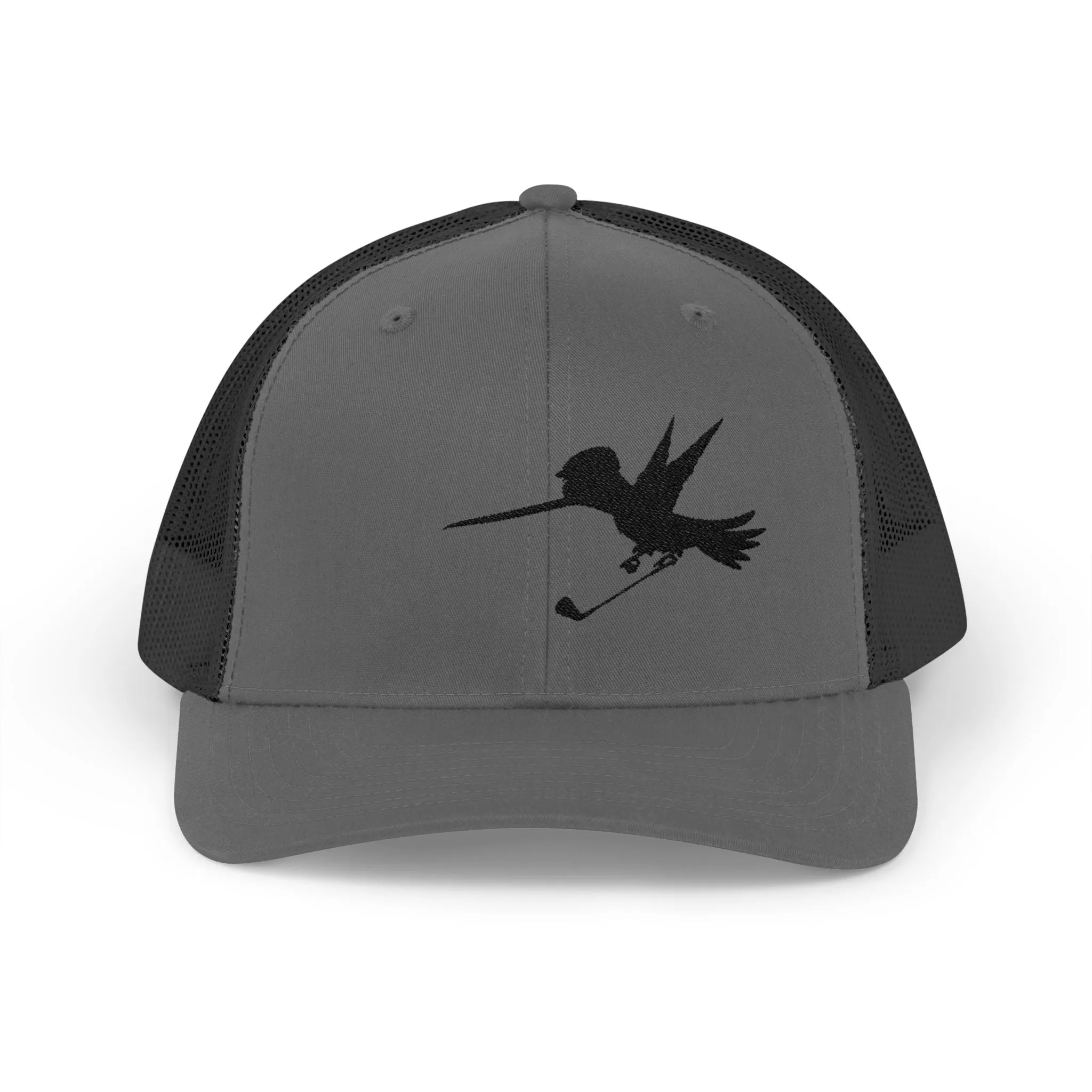 Golf Black Embroidered Trucker Hat